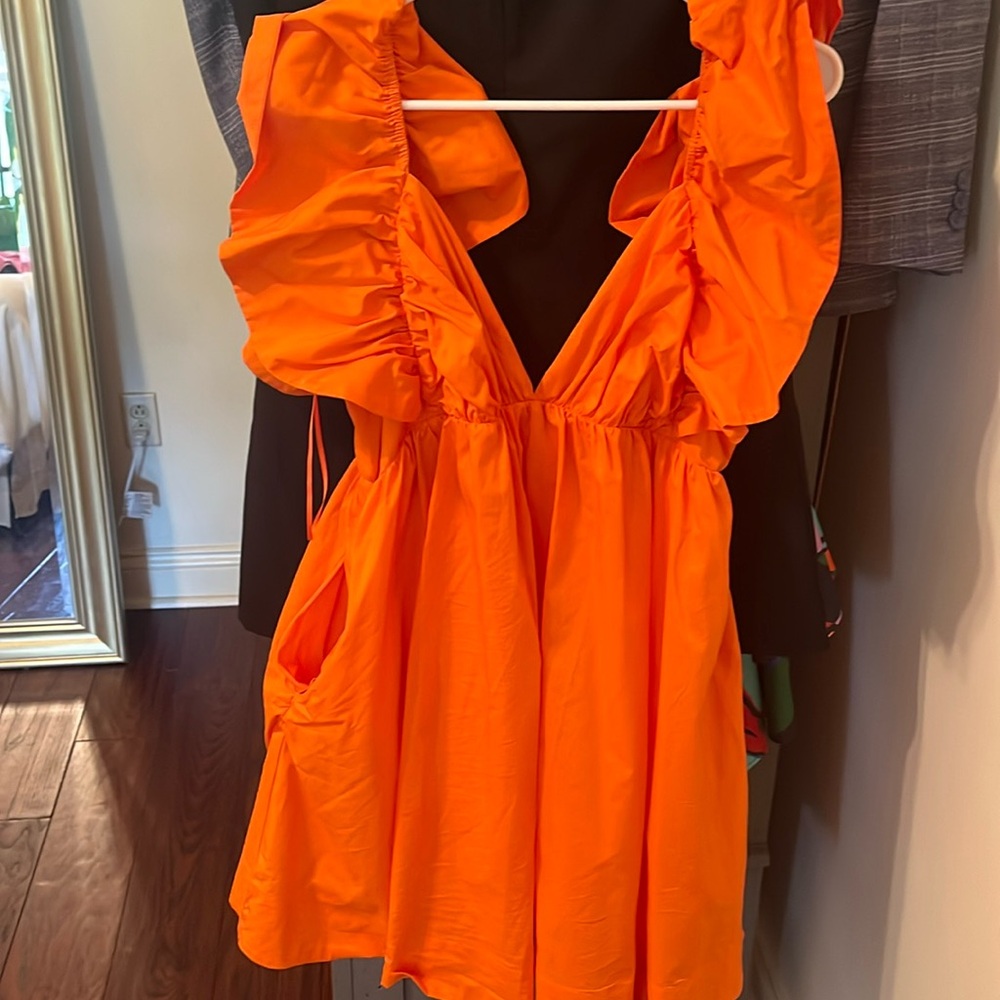 Day + moon orange dress with pockets